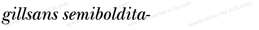 gillsans semiboldita字体转换